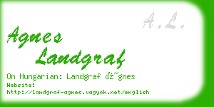 agnes landgraf business card